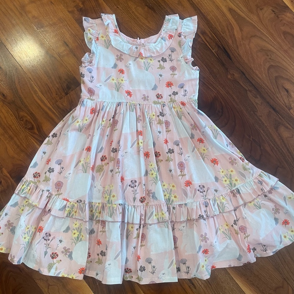Pink Chicken. Judith Dress. Rabbit Garden